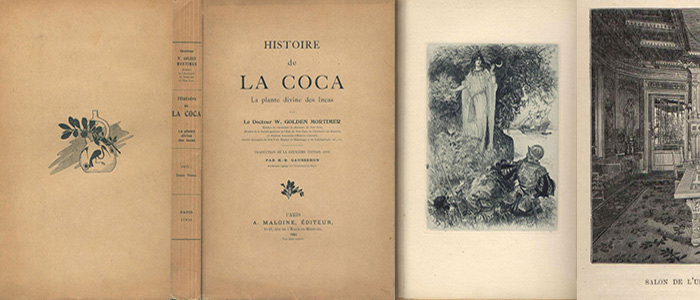 Auteur : Golden Mortimer, titre: Histoire de la coca, la plante divine des Incas sur www.wanted-rare-books.com/angelo-mariani-vin-a-la-coca-du-perou.htm
