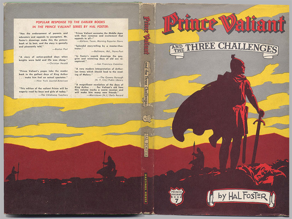 And the three challenges Prince Valiant, tome 7,  jaquette illustrée recto verso par Harold Foster sur www.wanted-rare-books.com/foster.htm -  Librairie on-line Marseille, http://www.wanted-rare-books.com/
