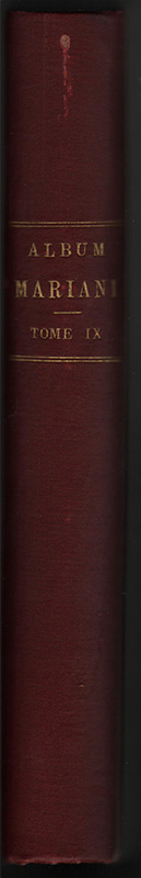 dos de la reliure de l'Album Mariani, 1904, Paris, librairie Henry Floury, sur www.wanted-rare-books.com/angelo-mariani-vin-a-la-coca-du-perou.htm